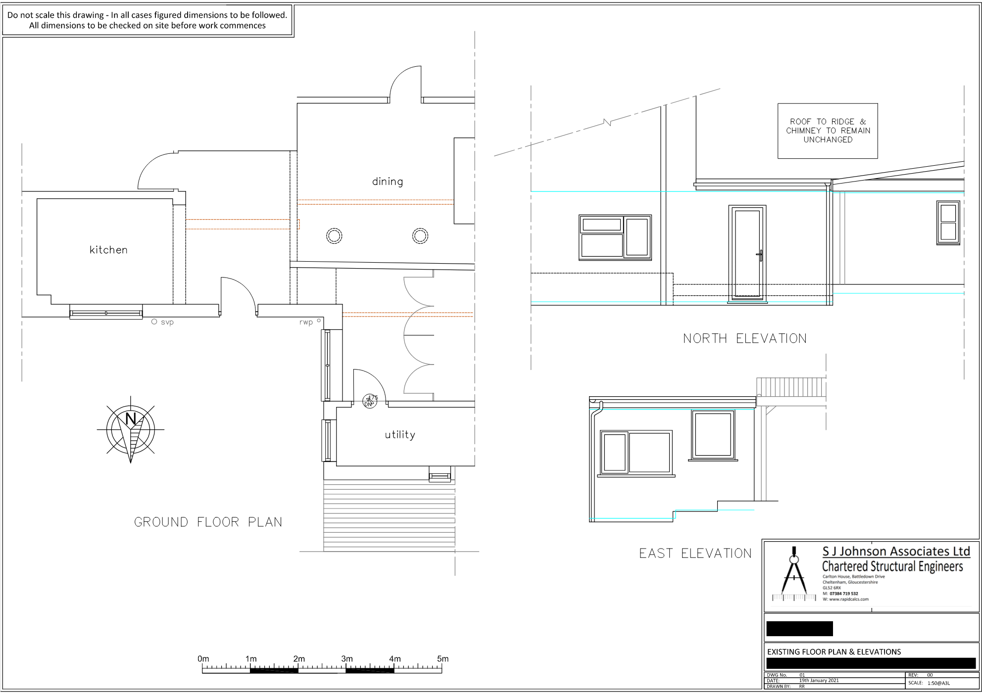 Cudnall - Existing floor plan & elevations (1)